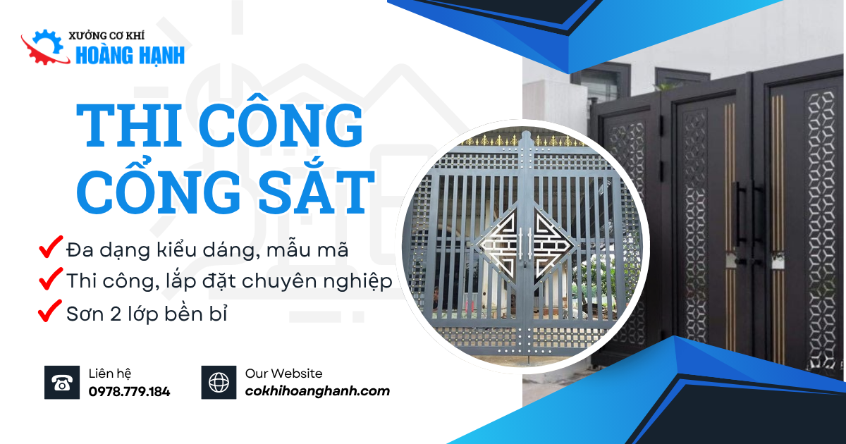 thi công cổng sắt