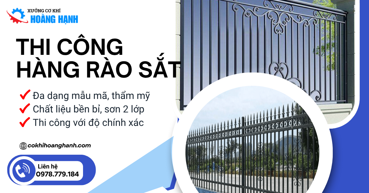 thi công hàng rào sắt