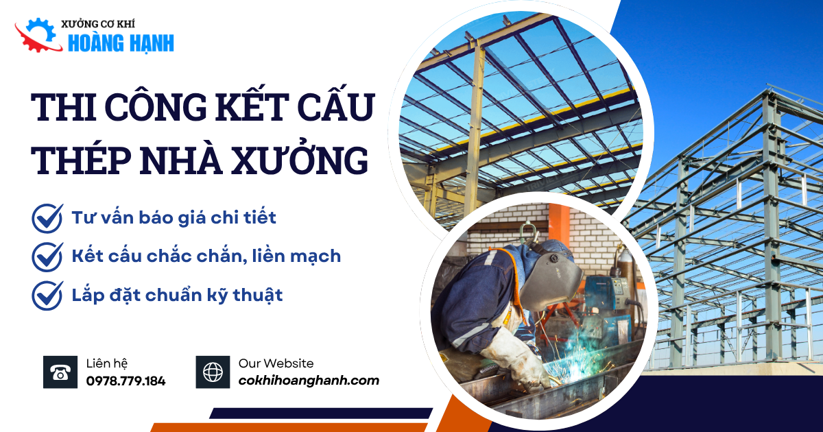 thi công kết cấu thép nhà xưởng